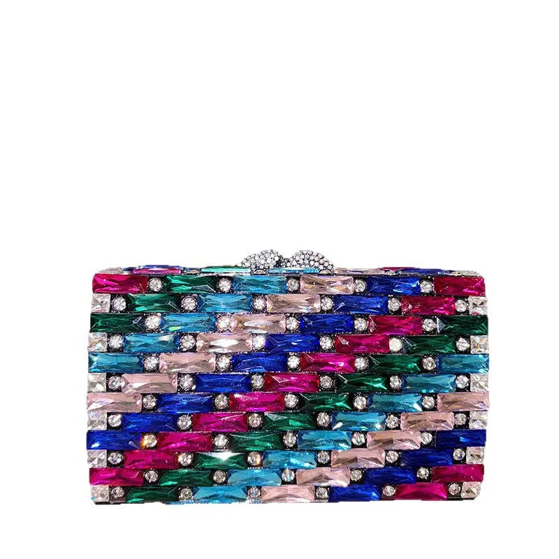 Luxury Rhinestone Evening Clutch Shoulder Bag for Women