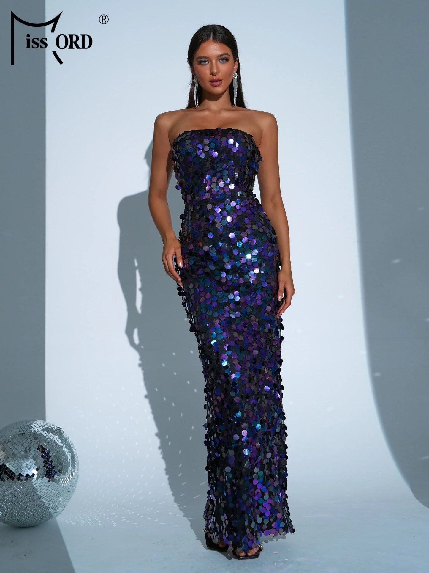 Royal Blue Sequin Evening Gown