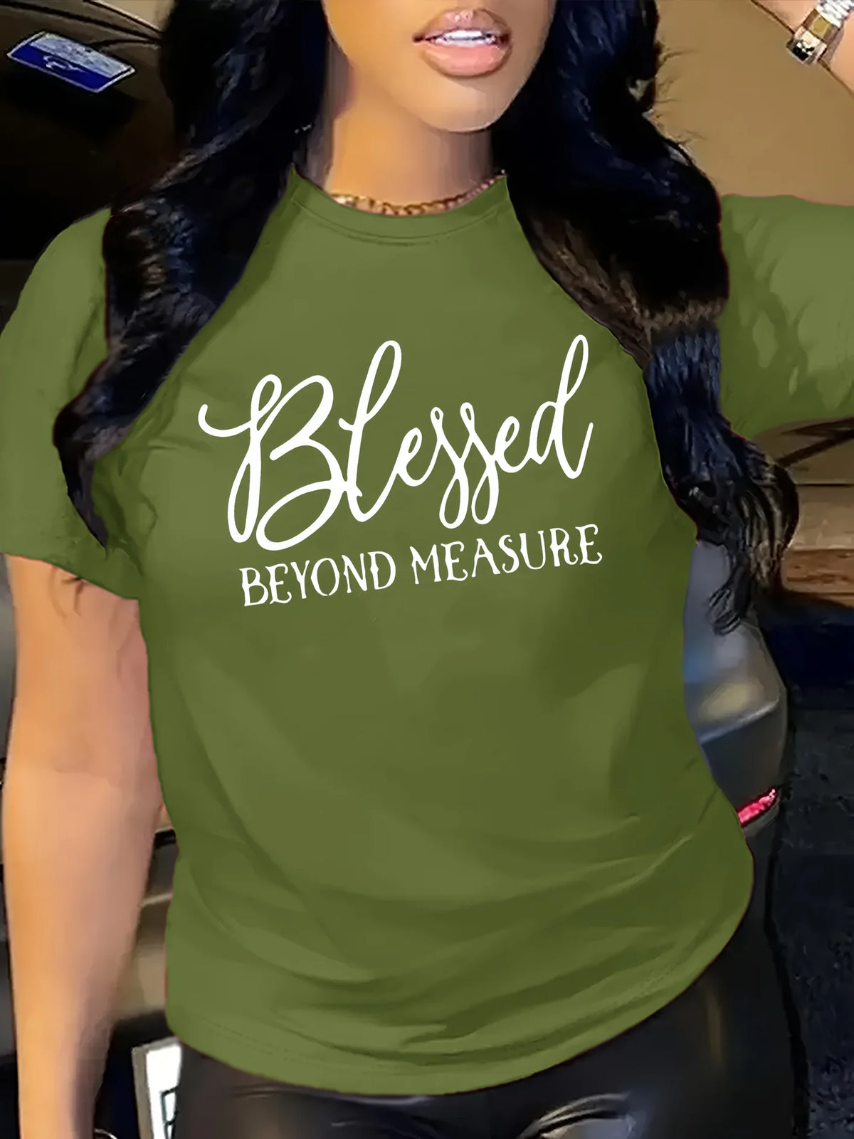Blessed Faith Graphic Casual Orange T-Shirt for Women