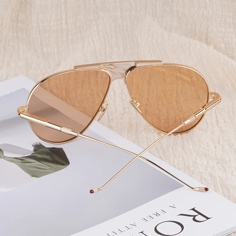 Vintage Oval Alloy Sunglasses