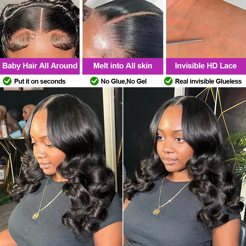 High-Density Body Wave Bob Wig (10–16 Inch Options)