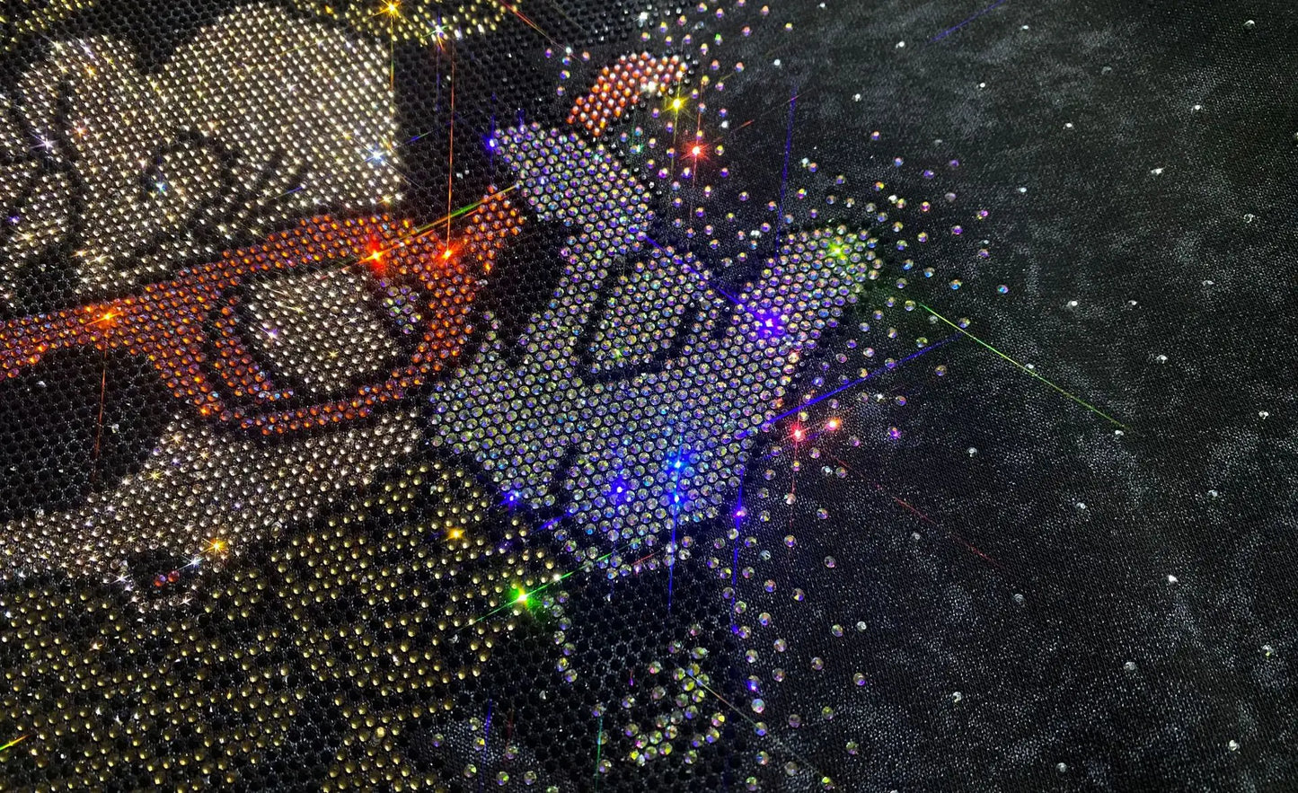 Autumn Winter Rhinestone Long Sleeve Round Neck Pullover Sweatshirt and Long Pants Set Fashion Woman Clothes Outfits 2025 New