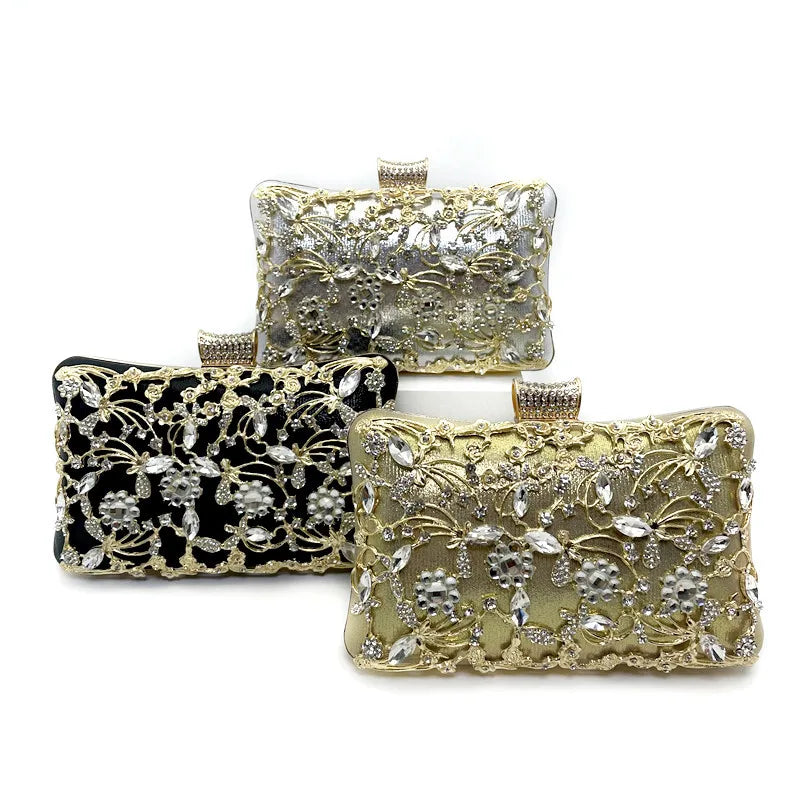Glitter Rhinestone Shoulder Clutch Bag
