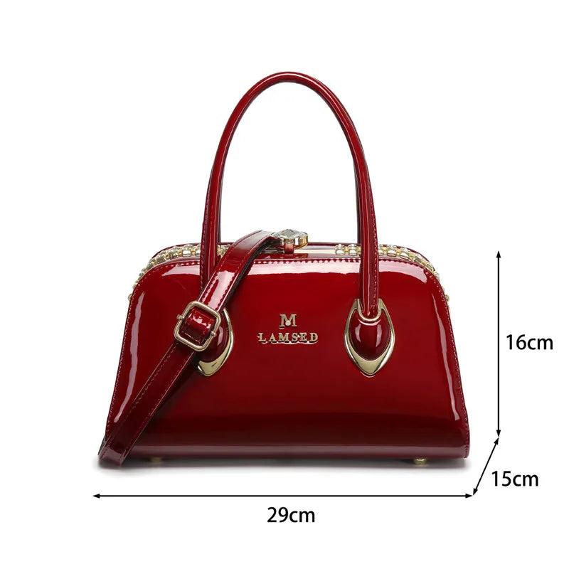 Leopard Print Faux Leather Shoulder Bag
