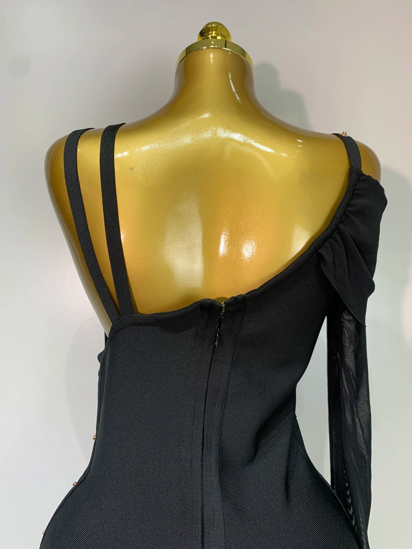 High Quality One Shoulder Long Sleeve Bodycon Bandage Dress Cocktail Evening Party Luxury Birthday Dress Celebrity Prom Gown