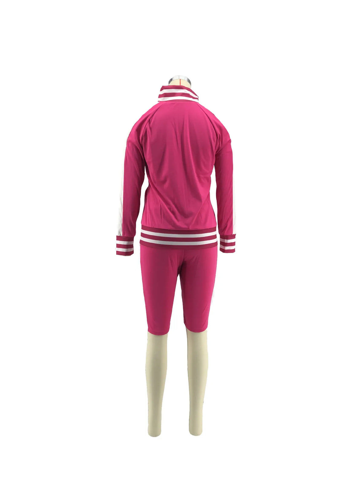 Casual Cold Shoulder Zipper Tracksuit Set for Women