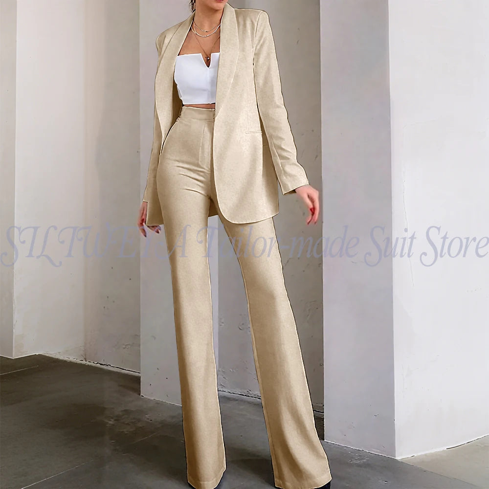 Classic Sophisticated Single Breasted Pants Set for Women