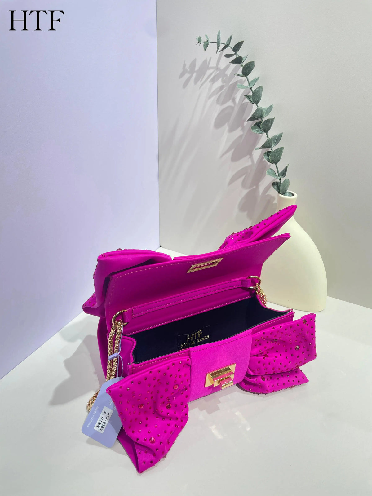 Butterfly Rhinestone Evening Clutch Bag With Chain for Women