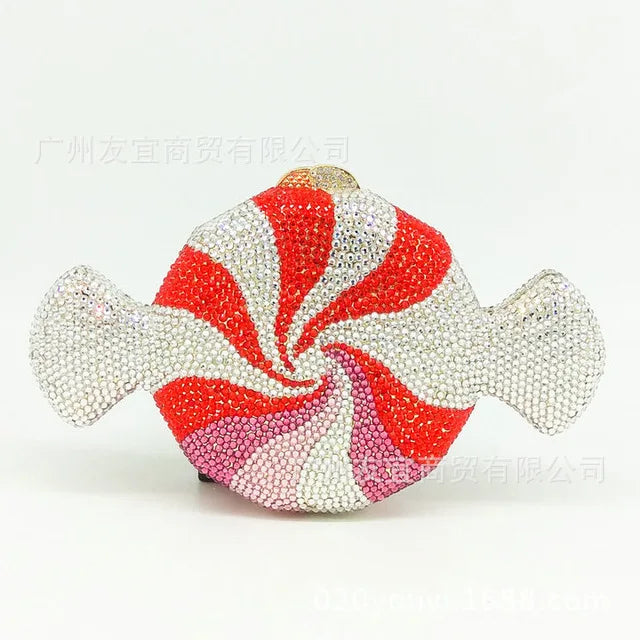 Elegant Crystal Rhinestone Evening Clutch Bag for Women