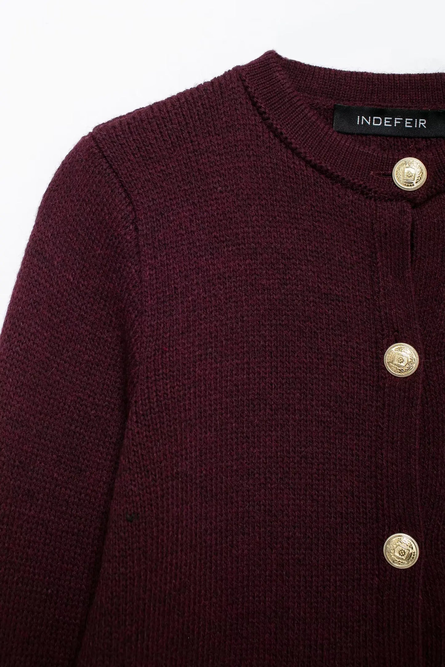 Winter Slim Knitted Cardigan with Button Details for Women