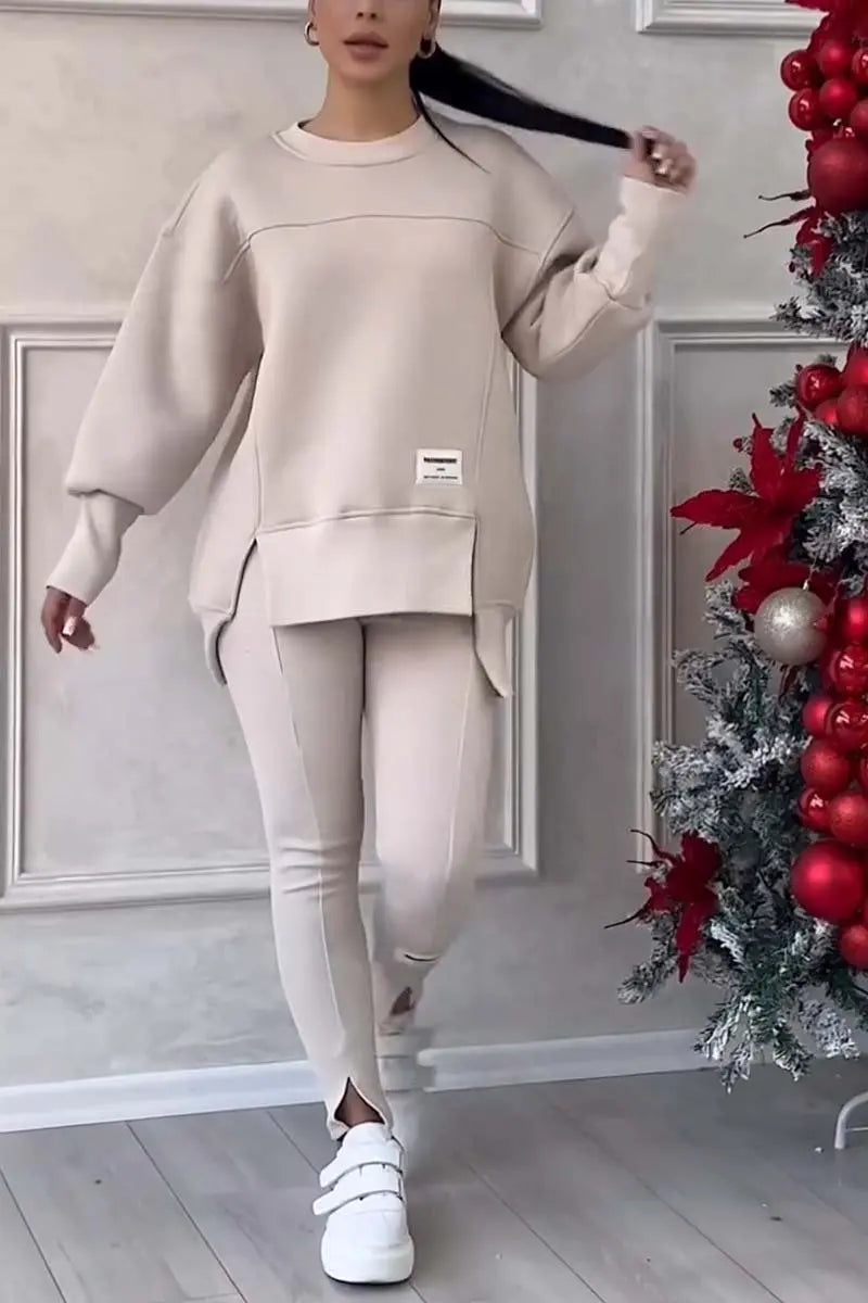 Elegant Autumn Two Piece Sweatshirt Set