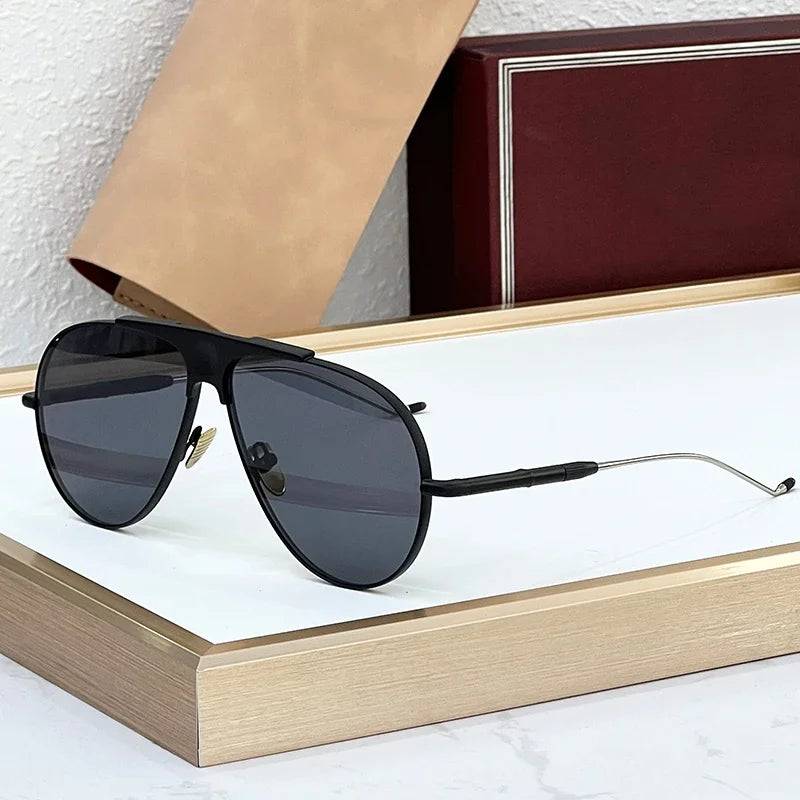 Vintage Oval Alloy Sunglasses