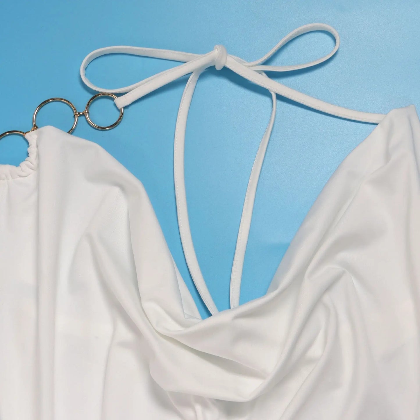 Elegant Slim-Fit Elastic Neck Strap Jumpsuit for Women