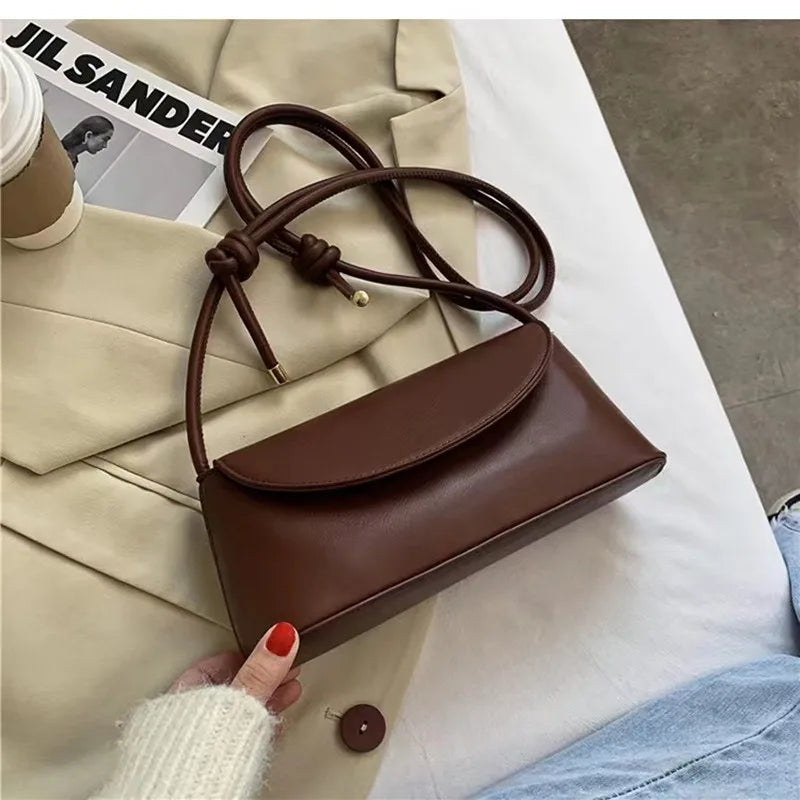 French Style PU Leather Crossbody Bag