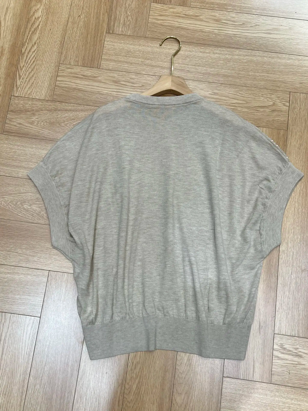 Loose Fit Sparkling Sequin Summer Knit Polo Top for Women
