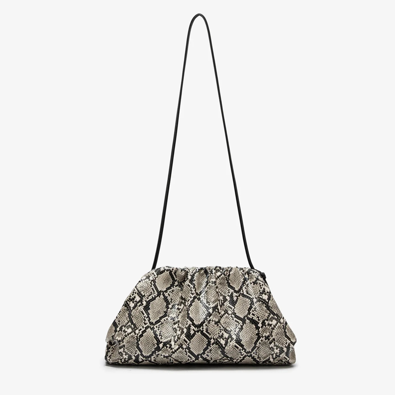 Elegant Ruched Serpentine Dumpling Shoulder Bag for Women
