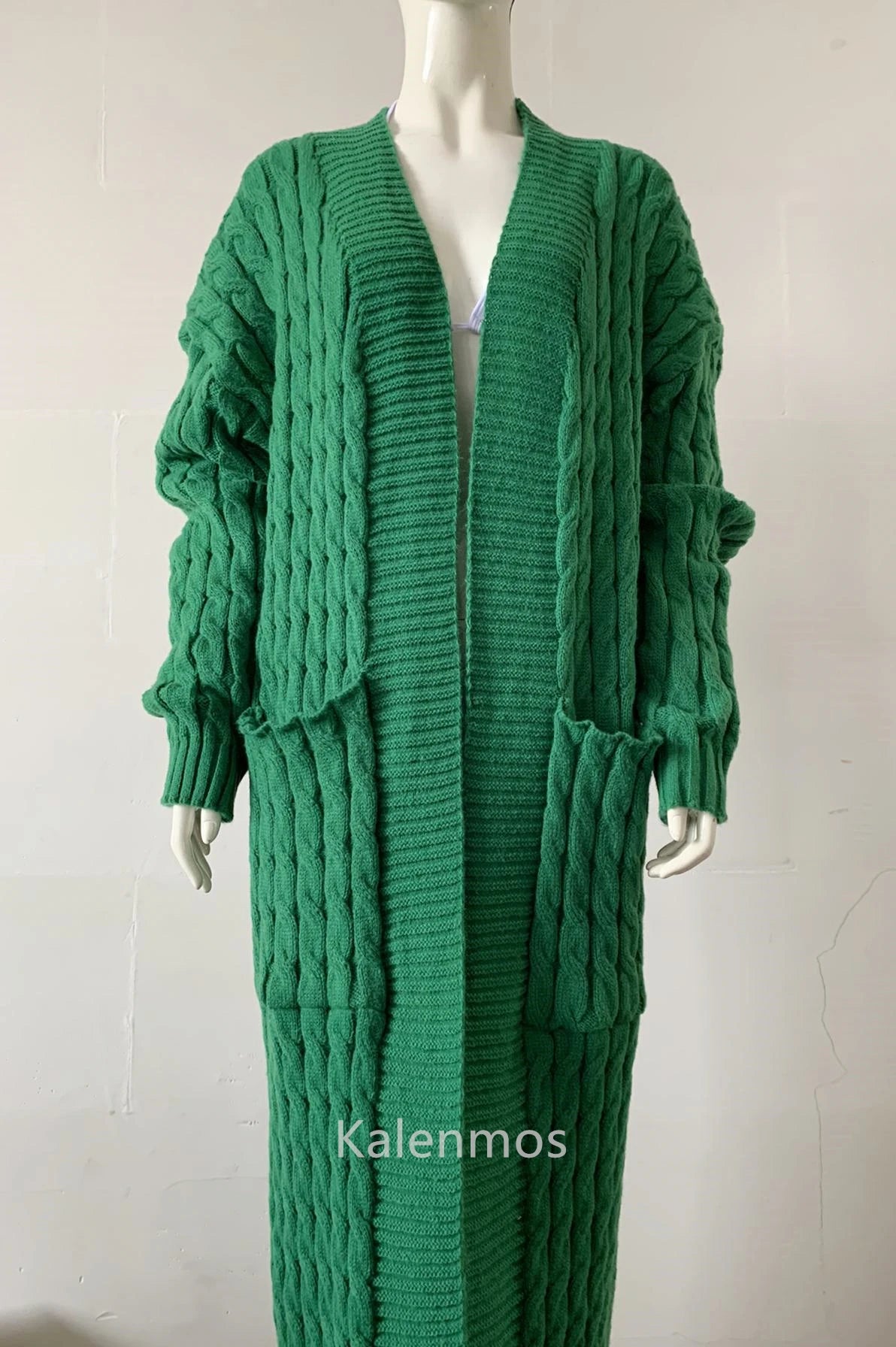 Long Sleeve Crochet Knit Cardigan Sweater for Women