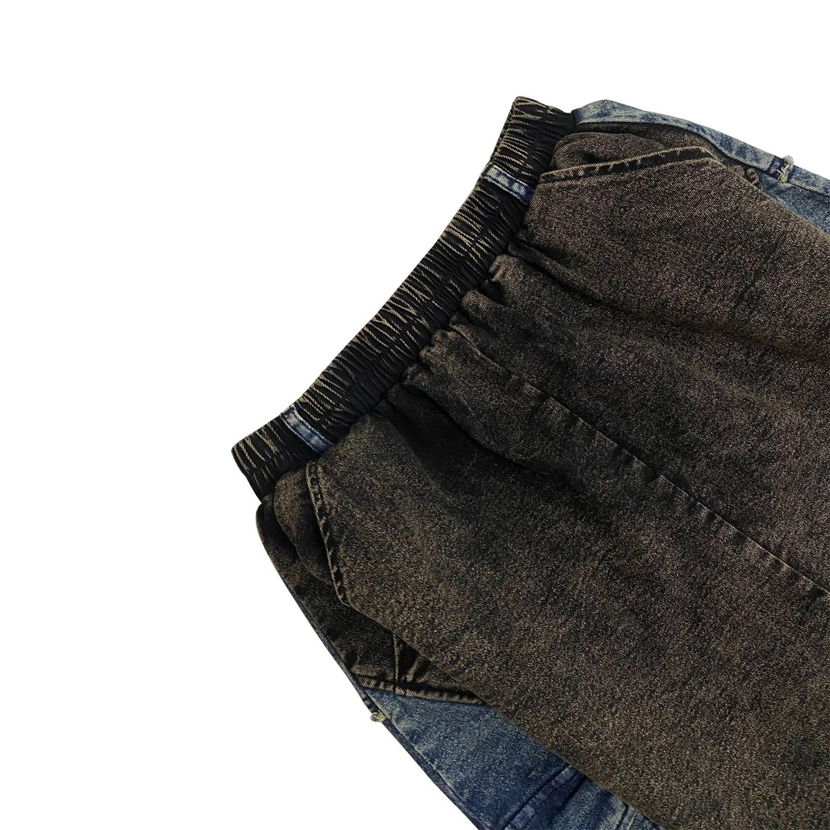 High Waist Patchwork Loose Fit Harem Jeans for Women