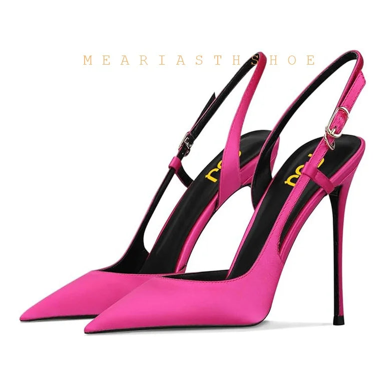 Black Lace Mesh Pointed Toe Side Open Slim High Heel Sandals For Women