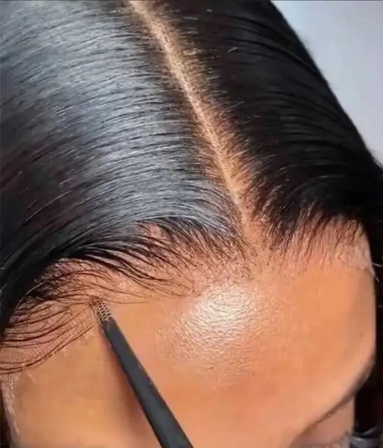 Long Straight Human Hair Lace Front Wig