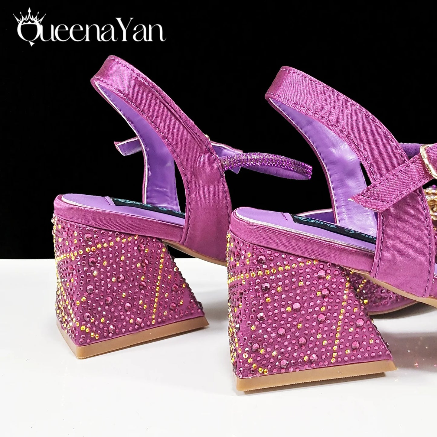 Italian Design Ladies Party Shoes Rhinestone-encrusted High Heels Pointed Toe Women's Shoes Suitable for banquets or work