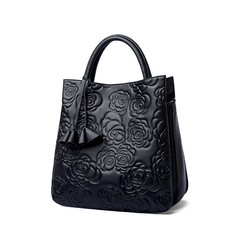 Elegant Camellia Tote Bag With Large Capacity for Women