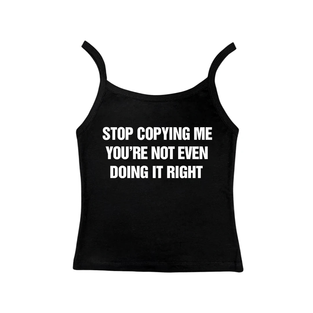 Y2K Letter Print Crop Top