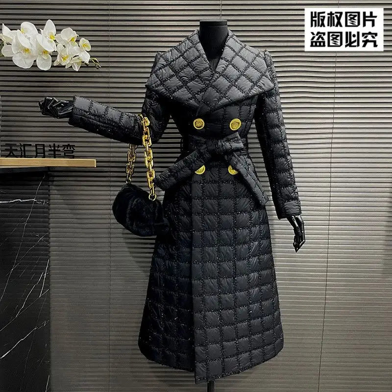 Spring and Autumn Windbreaker Coat for Women,English Style Trench Jacket,Double Breasted Outwear,Turn-down Collar,Female Clothes