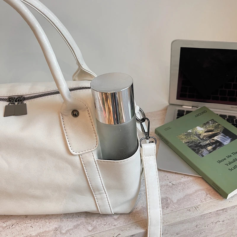 Practical Pure Color Vegan Leather Shoulder Crossbody Bags for Women