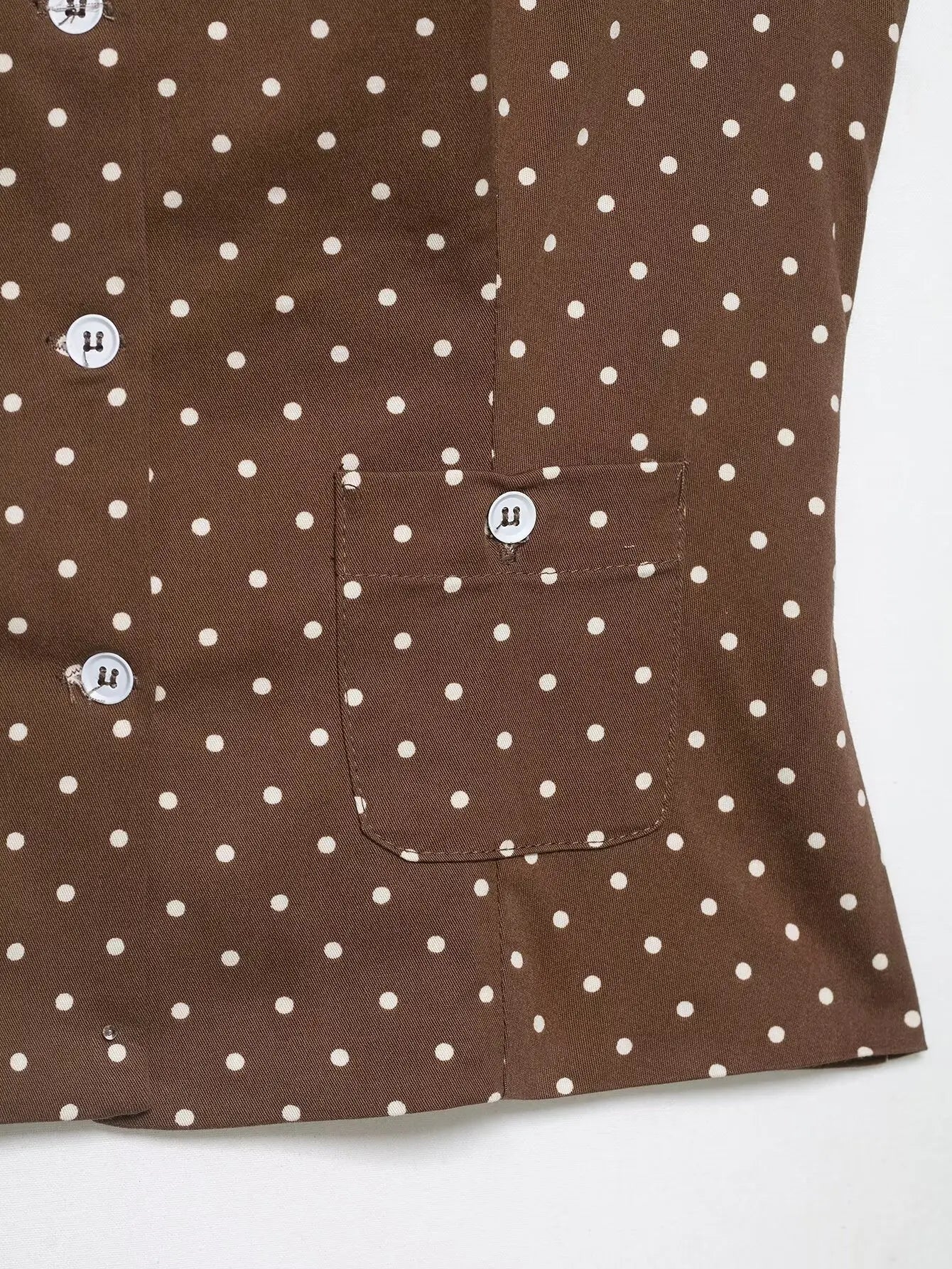 Elegant Polka Dot Button T Shirt and Shorts Set for Women