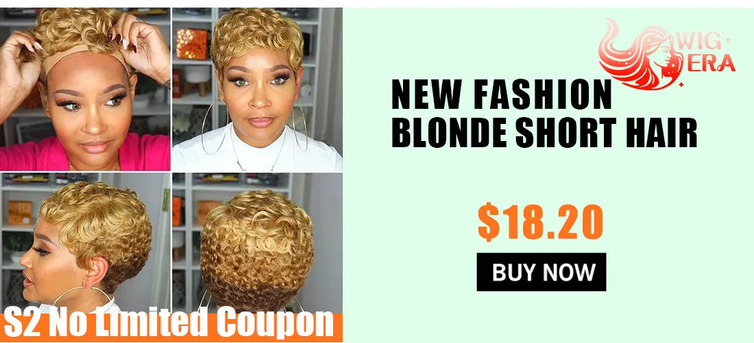 Premium Heat Resistant Synthetic Pixie Cut Wig for Women