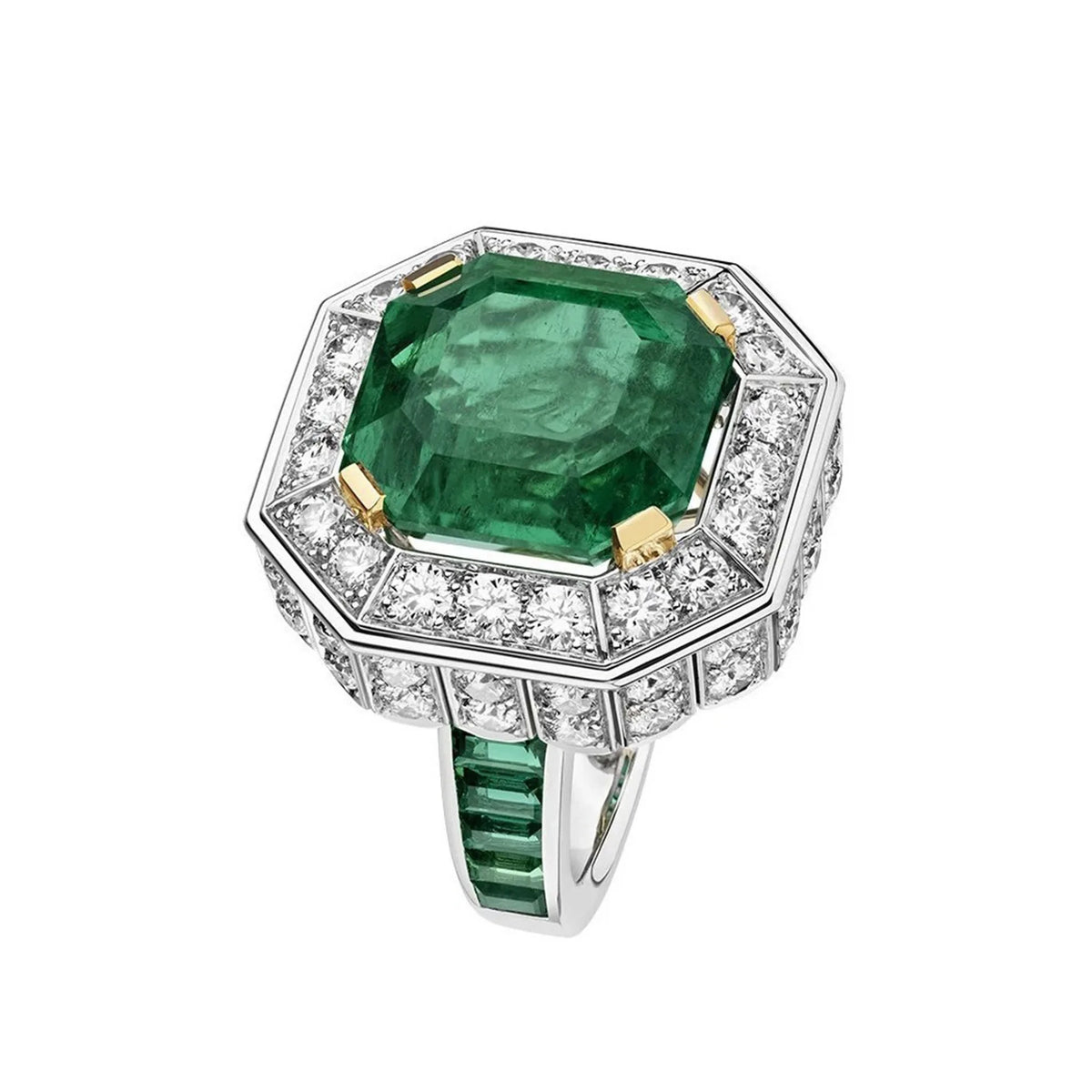 Green Gemstone Sterling Silver Ring