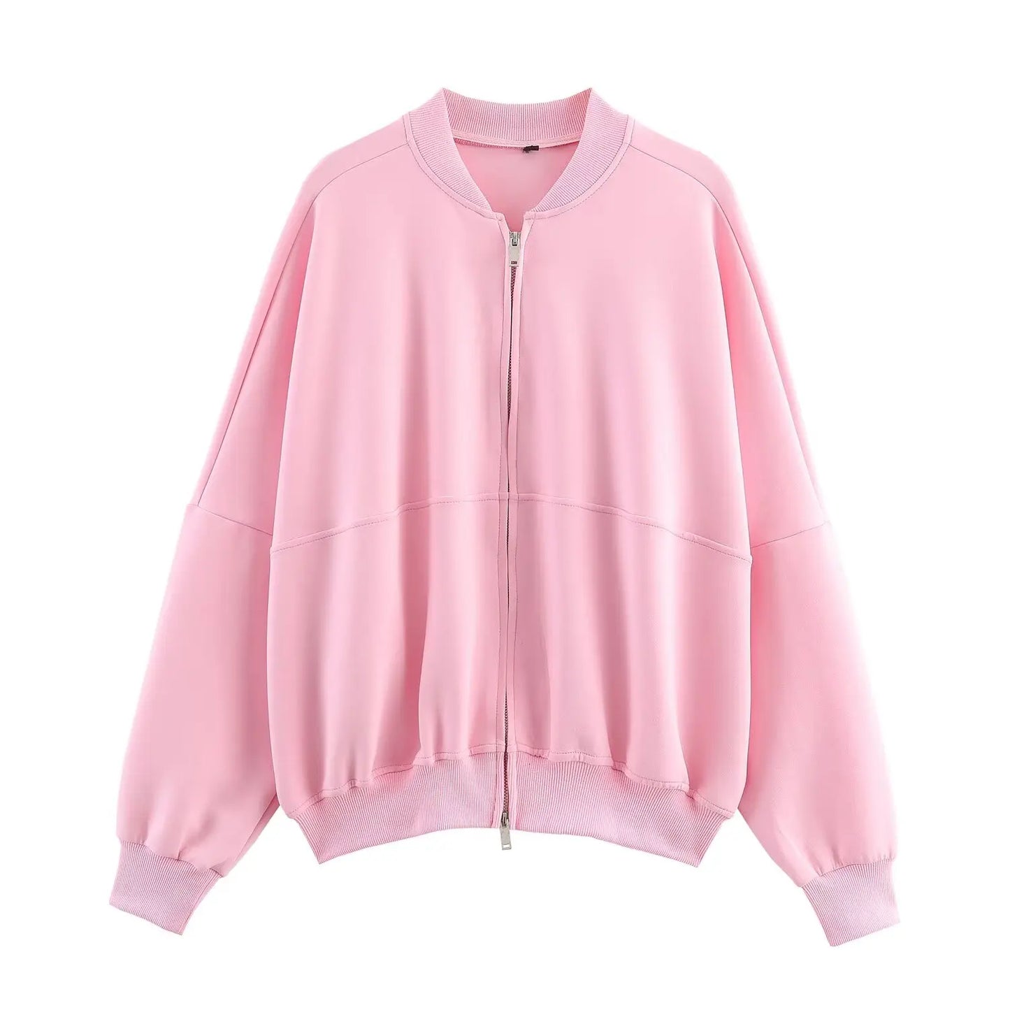 Solid Color Pilot Jacket and Lace-Up Flared Pants Two-Piece Set for Women
