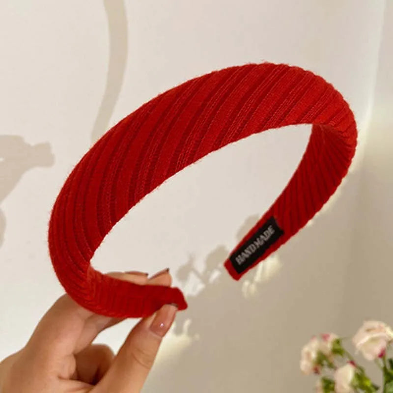 Vintage Red Velvet Padded Headband