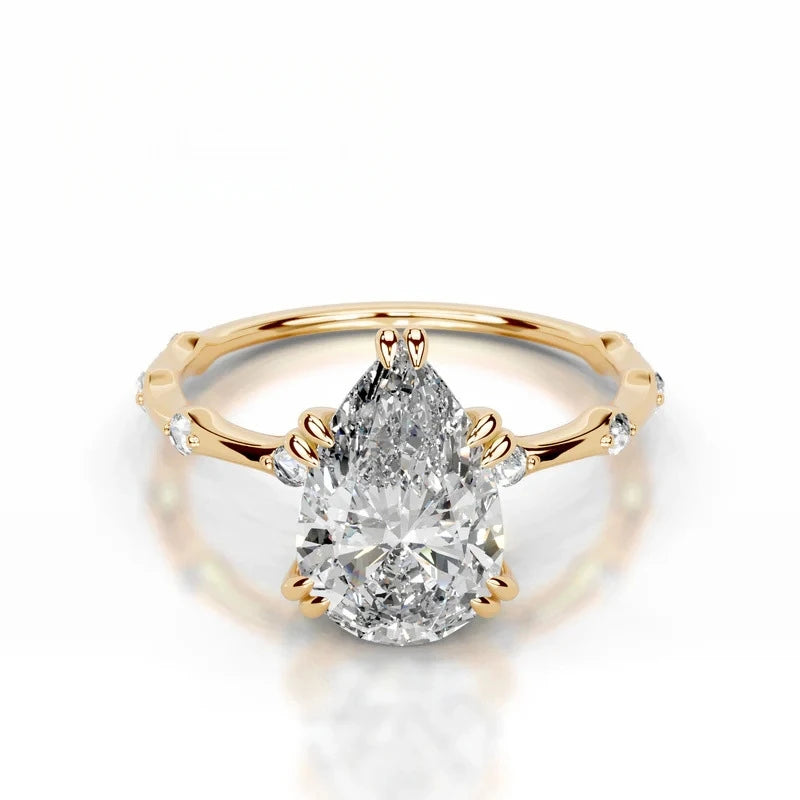 Moissanite Sterling Silver Wedding Ring Set for Women