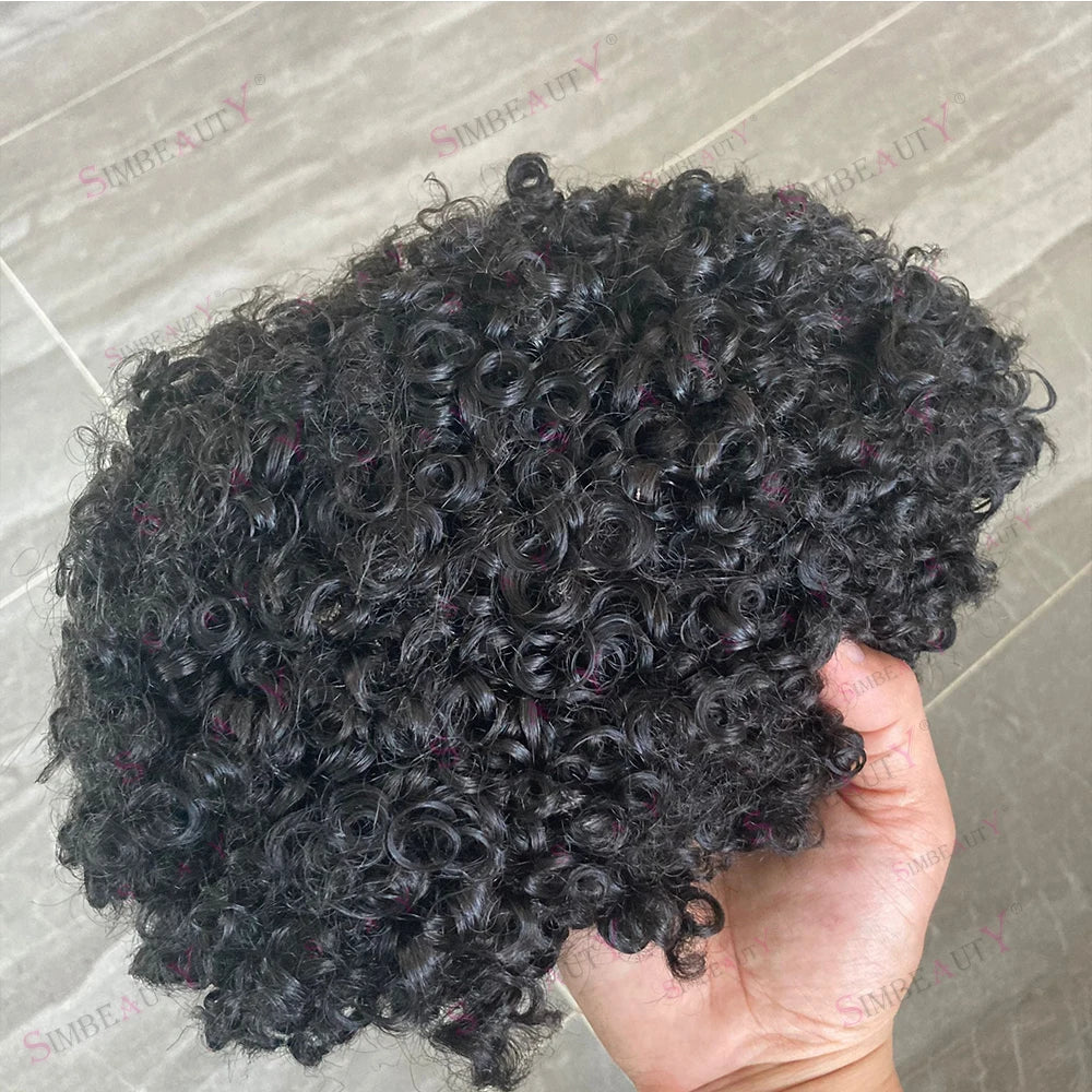 Afro Kinky Curly Full Lace Human Hair Wig for Women