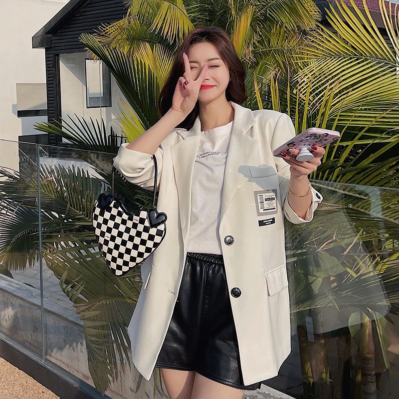 Jacket For Women Casual Long Trend Blazers Luxury Women's Clothing High Quality Clearance Korean 2025 Coat Fall Outfits Blazer