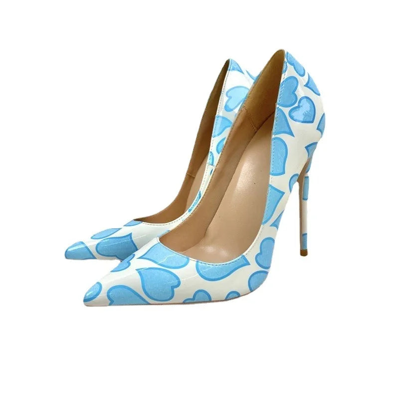 Green Patent Leather Pointed Toe High Heel Pumps for Women