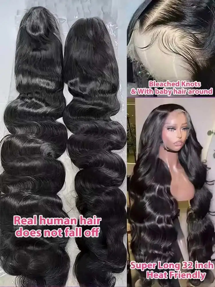 Long Body Wave Glueless HD Lace Front Wig for Women
