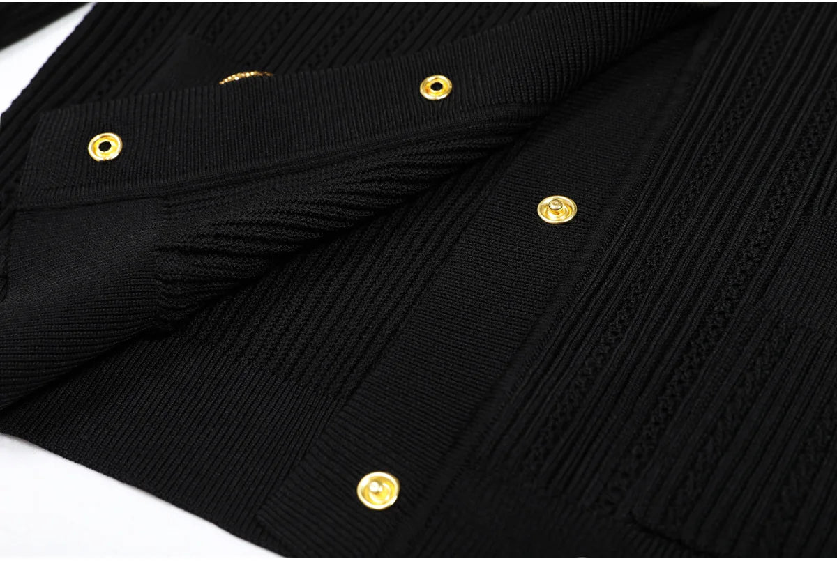 O Neck Knit Sweater Coat