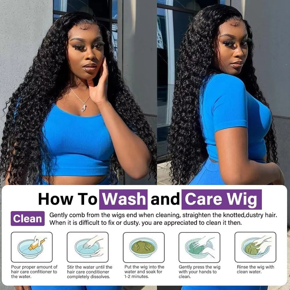 Long Jerry Curly Lace Front Human Hair Wig for Women