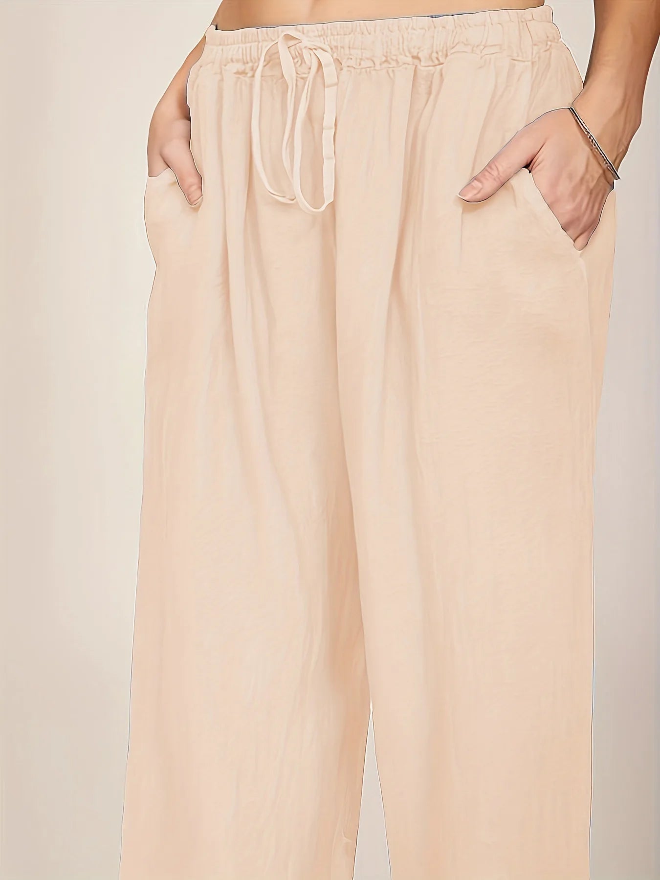 plus Size Women's Loose Cotton Linen Casual Pants 2026 New Style European And American Loose Fit Trousers for Women
