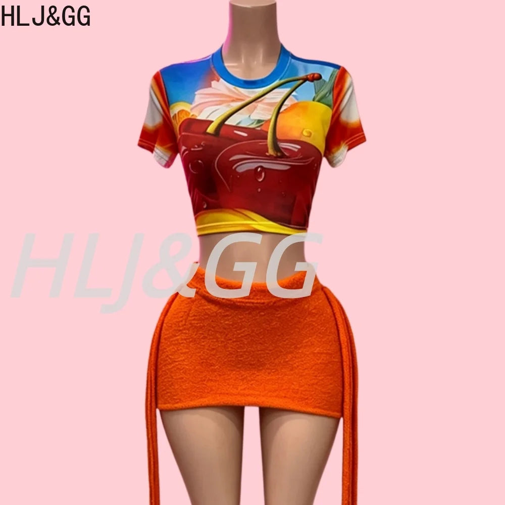 Pattern Print Tassel Detail Two Piece Set for Women