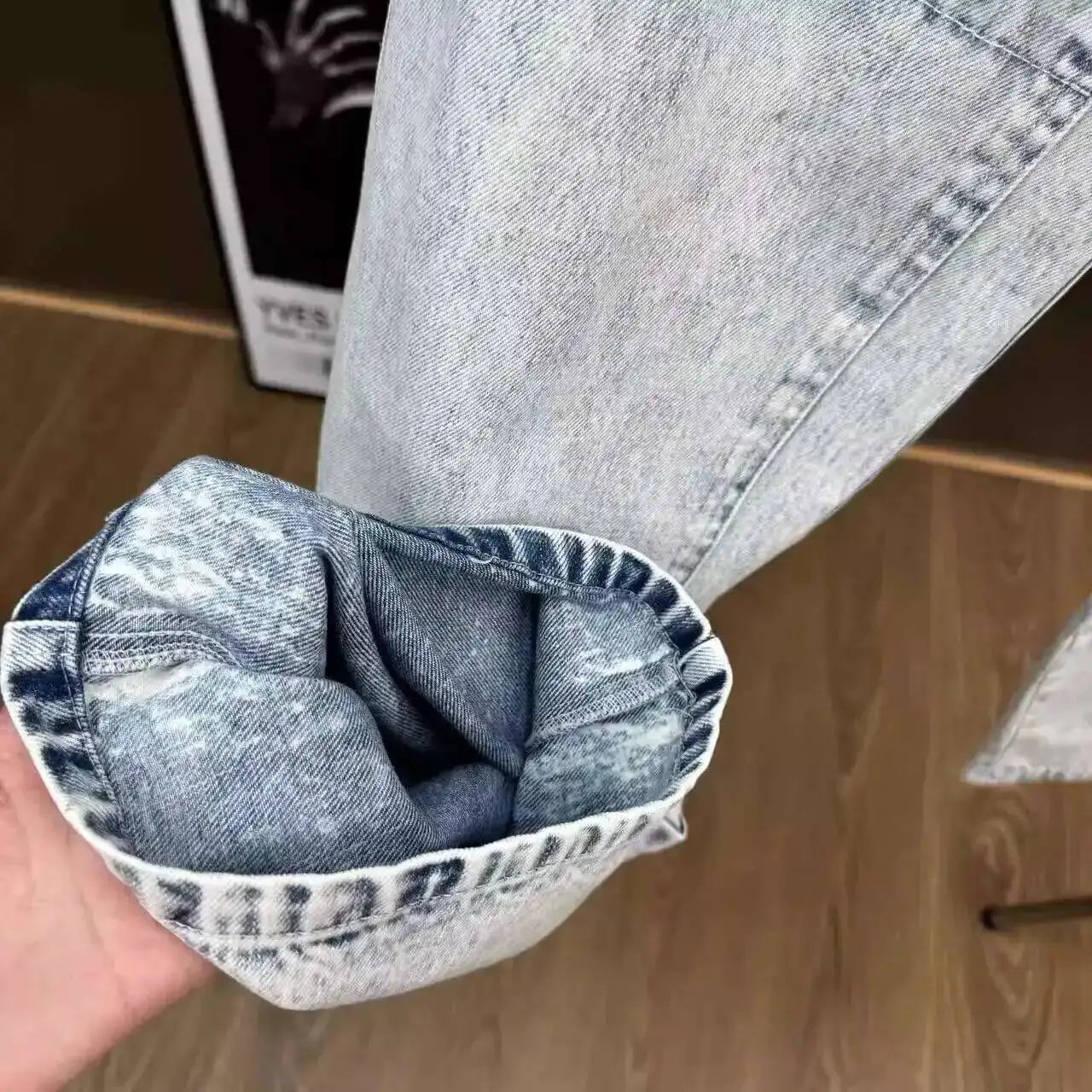 ANJY Autumn New Women's Streetwear Y2K Chic Fashion Safari Style Niche Personality Spliced Button Jeans Casual Denim Pants A7689
