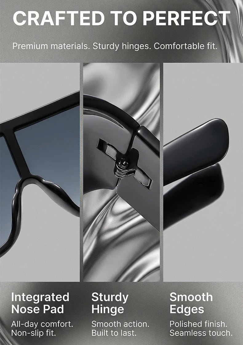 Oversized Futuristic Visor Shield Sunglasses for Women