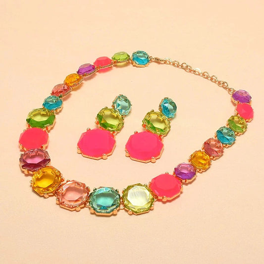 High Quality Multicolor Resin Choker Necklace Women Jewelry Statement Collar Necklace Trendy Accessories Wholesale