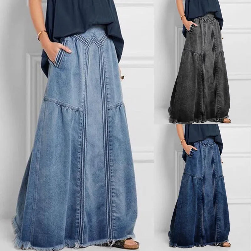 Office Ready Denim Skirt