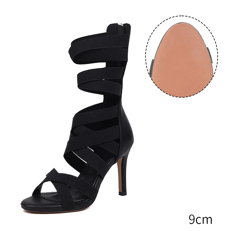 Elastic Fabric Ballroom and Latin Dance Shoes for Women