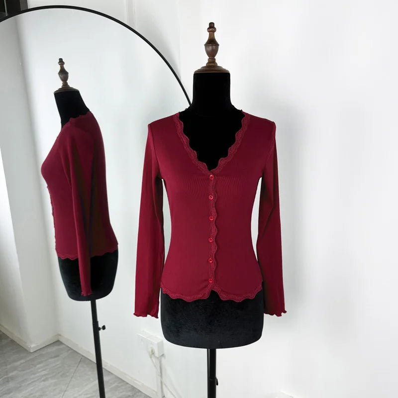 Solid Color Casual Cropped Knit Cardigan For Women