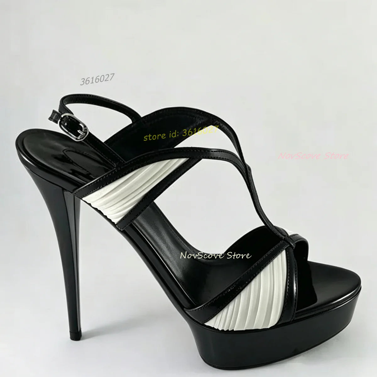 Open Toe Pink Mesh Platform Sandals With Buckle Strap For Women